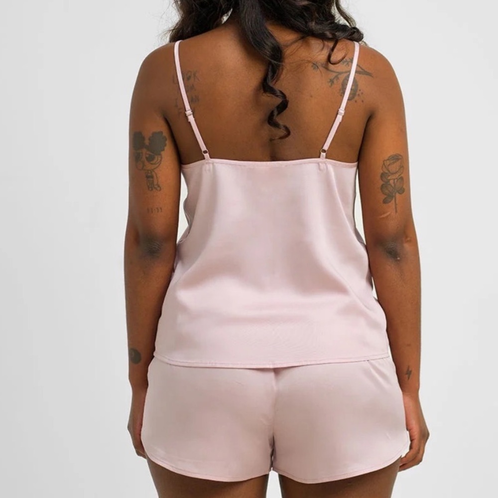 NEW Ettitude S Rose Pink 100% Clean Bamboo‎ Shortie Shorts Lingerie PJ Lounge